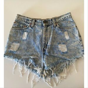 Vintage Levi’s 512 Distressed Denim Cutoff Shorts